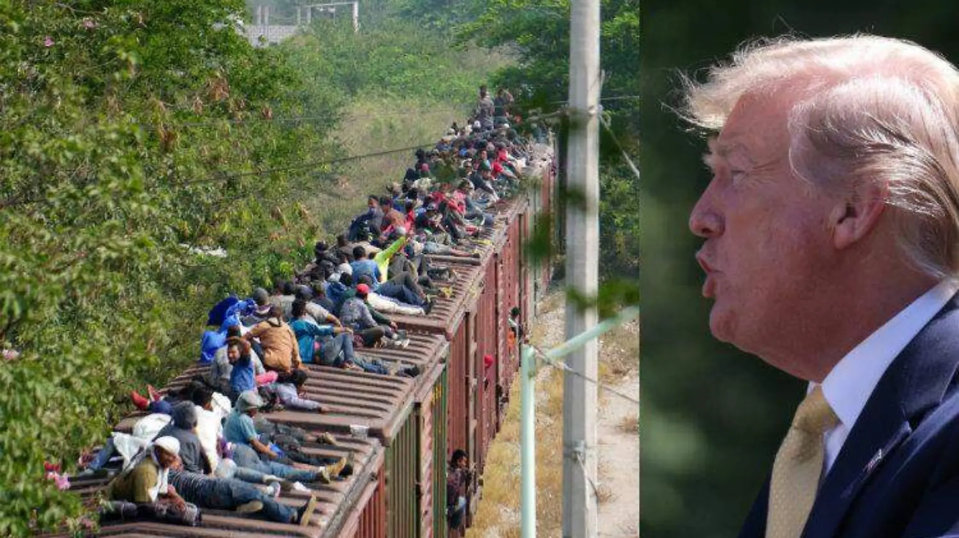 collage trump migrantes REUTERS